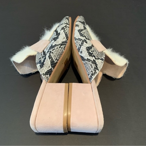 Chinese Laundry Kristin Cavallari Fearless Snakeskin faux Fur mules - Picture 6 of 12